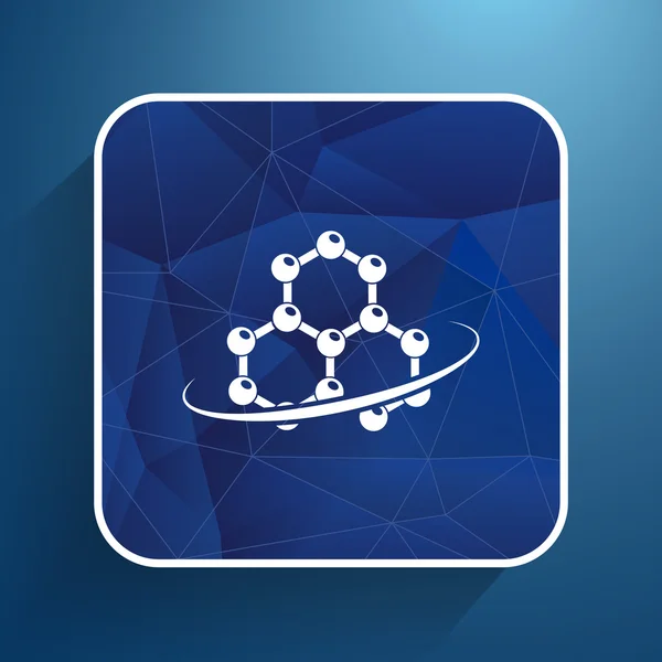 Molecuul pictogram atoomchemie vector symbool element — Stockvector