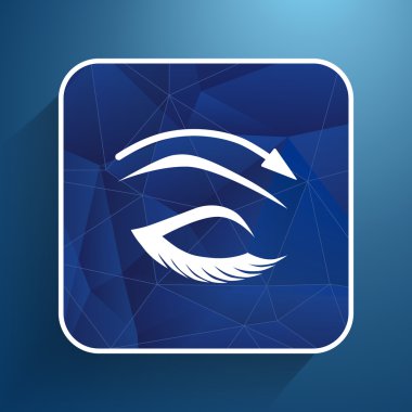 kirpik göz vektör simge makyajı pinching glamour kozmetik kadın moda izole