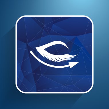 vektör göz kirpikleri uzun kirpiklerini simgesiyle