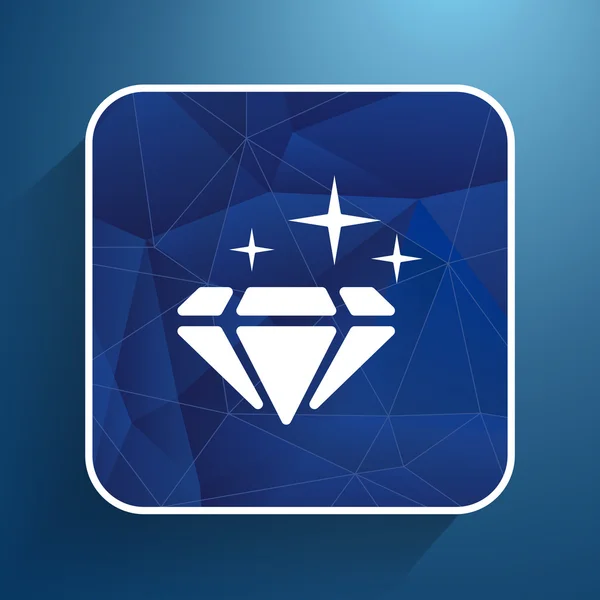 Ilustração de um ícone de diamante azul pedra ícone brilho . —  Vetores de Stock