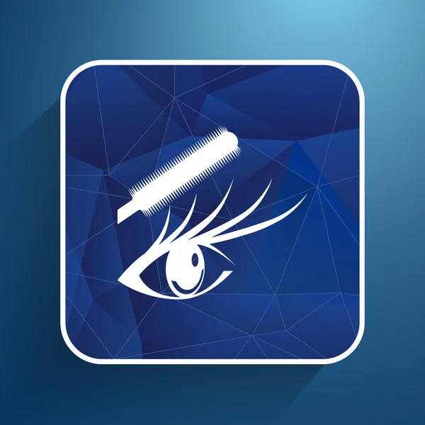Illustration vectorielle beau mascara oeil bleu femelle — Image vectorielle