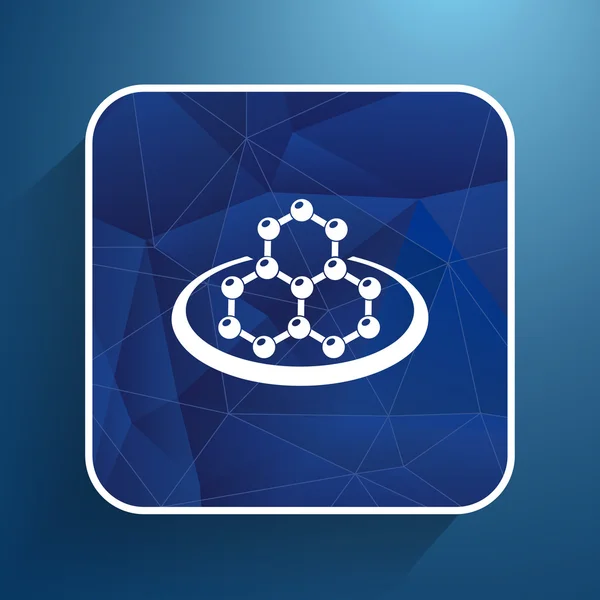 Pictogram moleculair onderzoek chemie geneeskunde molecuul atoom vector — Stockvector