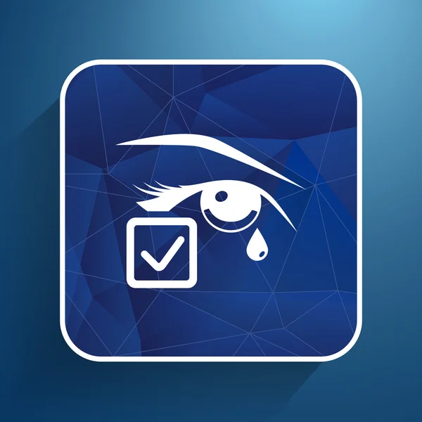 Eye with tears vector illustration eye isolated sign symbol illustration icon — Stock Vector