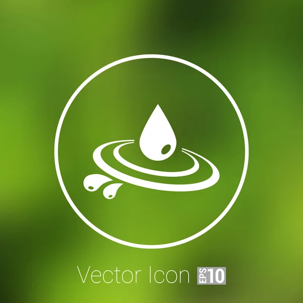 Símbolo abstracto de un símbolo de vector de agua gota — Vector de stock