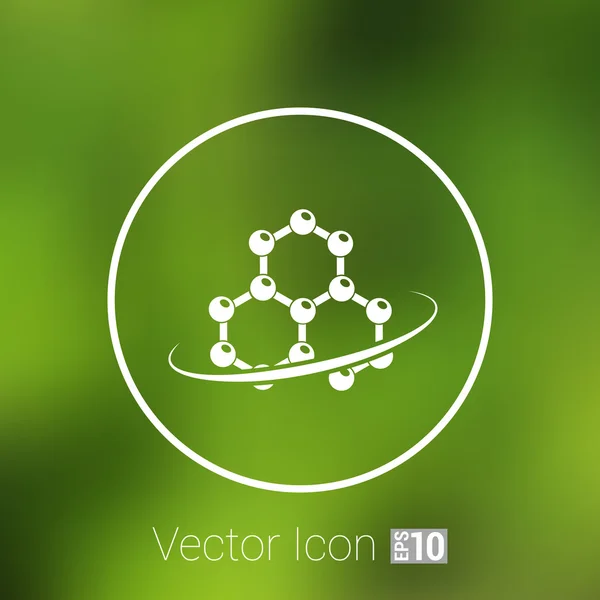 Molecuul pictogram atoomchemie vector symbool element — Stockvector