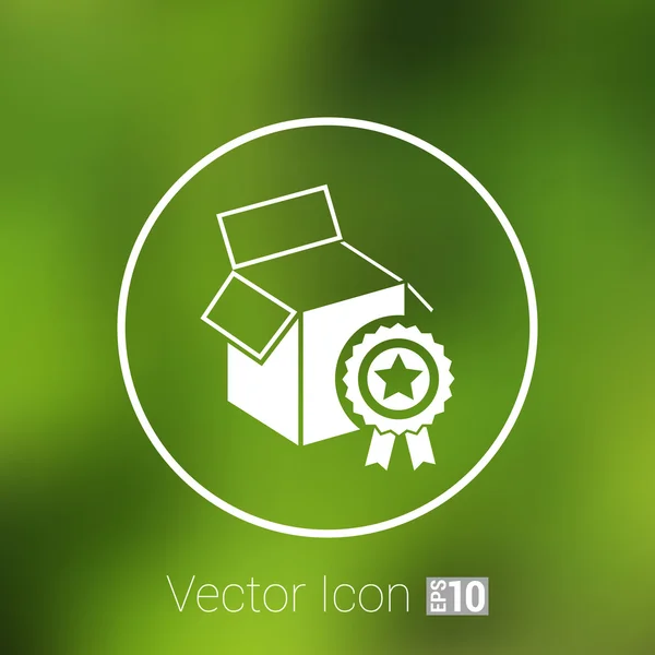 Premie vak verpakking vector ontwerp geïsoleerde pictogram — Stockvector