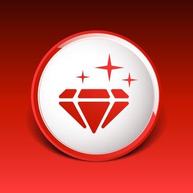 Bir mavi elmas simgesi glitter simge taş çizimi.