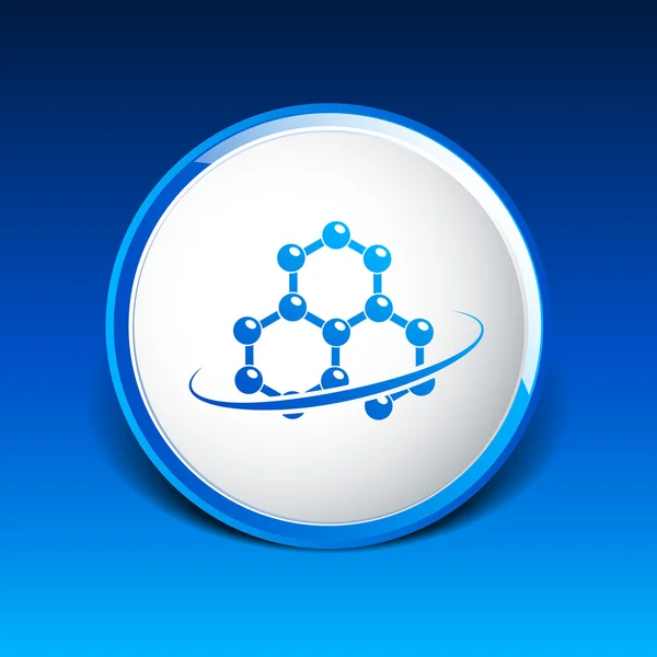 Molecuul pictogram atoomchemie vector symbool element — Stockvector