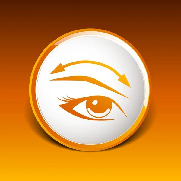 Cils et sourcils vecteur oeil de cils vecteur icône maquillage isolé — Image vectorielle