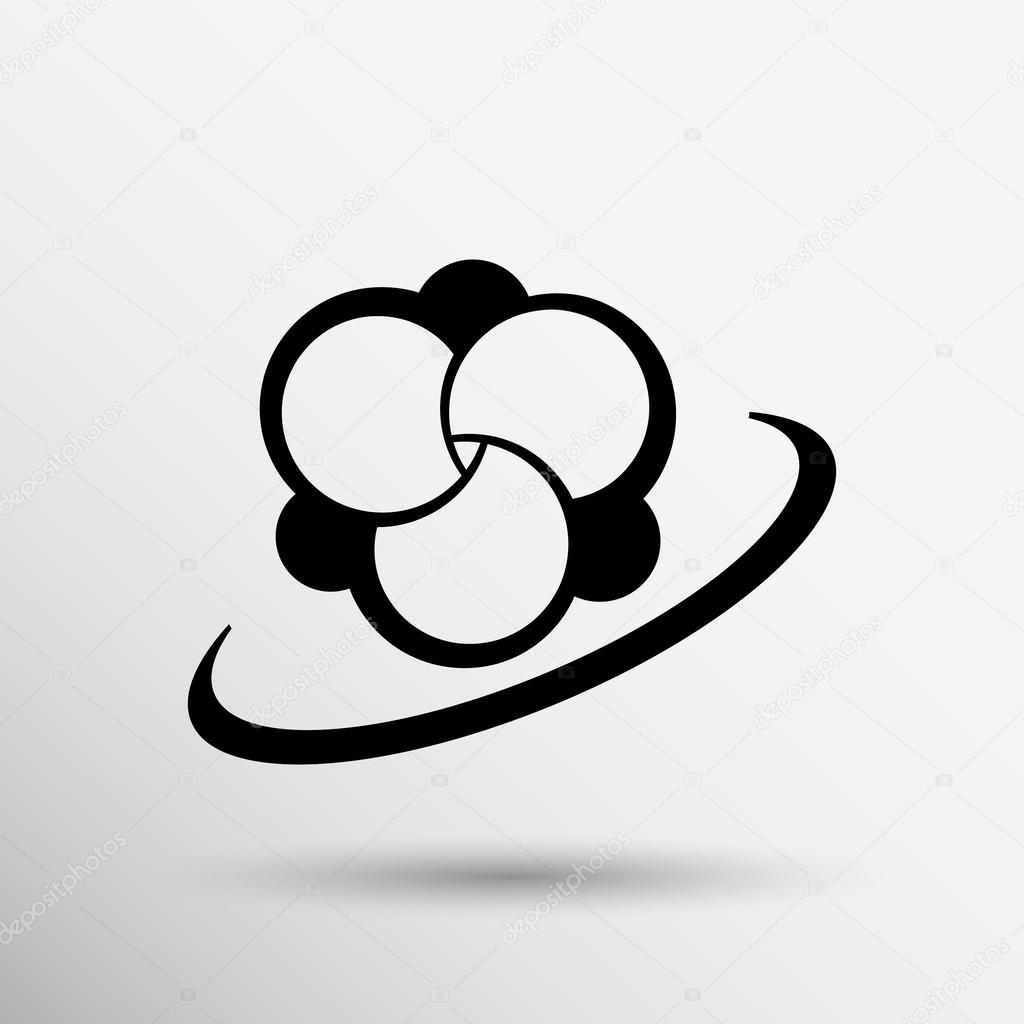 Molecule icon atom vector chemistry symbol element.