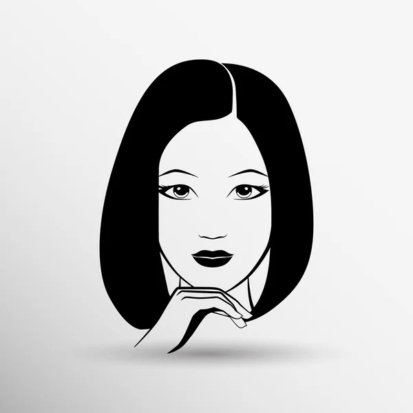 Woman face fashion girl beauty illustration vector — Stock Vector