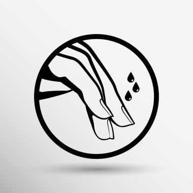 Salonda oje sürme - Vektör simgesi izole