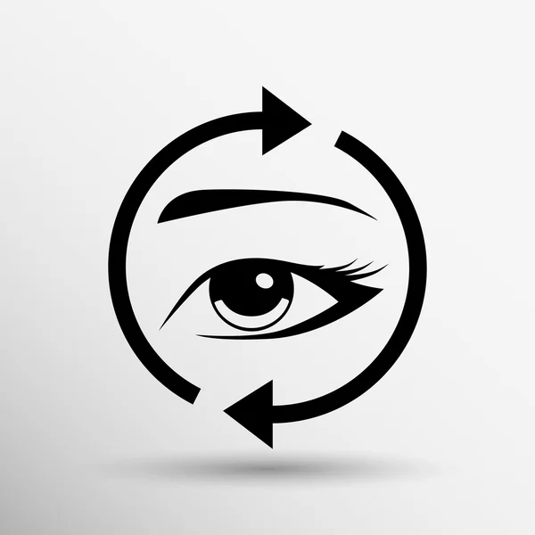 Wimpern Augenbrauen Vektor Wimpernsymbol Make-up isoliert — Stockvektor