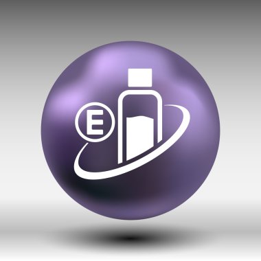 E vitamini izole kimya beyaz arka plan üzerinde