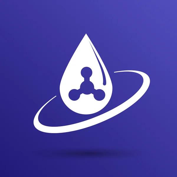 Chemische pictogrammen pictogram druppel water element formule symbool atoom gen. — Stockvector