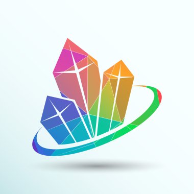 Kristal vektör simge illüstrasyon izole soğuk, yeni öğeler