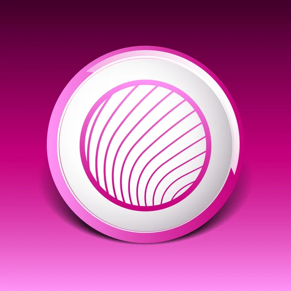 Wektor przycisk szkła Kula disco ikona okrągłe — Wektor stockowy