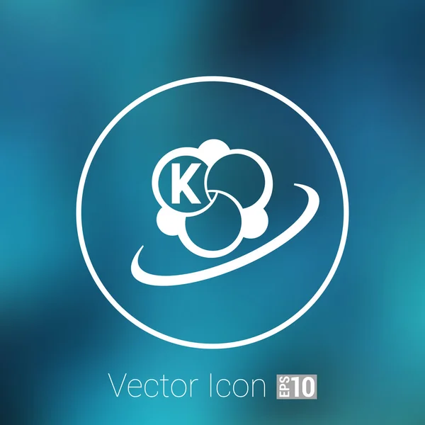 Molecuul pictogram atoom chemie symbool vectorelement — Stockvector