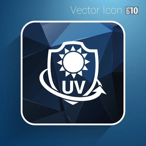 Icon, Label or Sticker Anti UV protection — Stock Vector