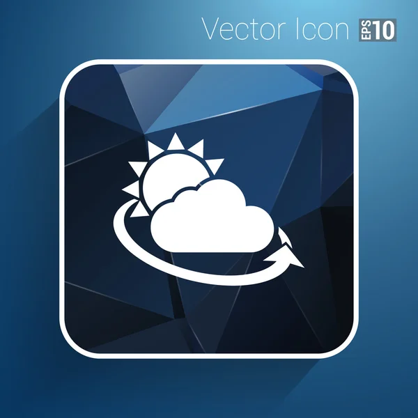 Weather icon rain closeup sunlight shine isolated wet cold — Stock Vector