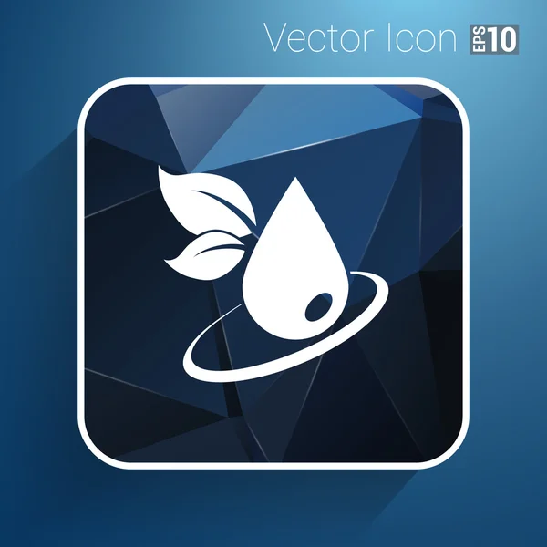 Blad pictogram symbool natuur vector teken element — Stockvector