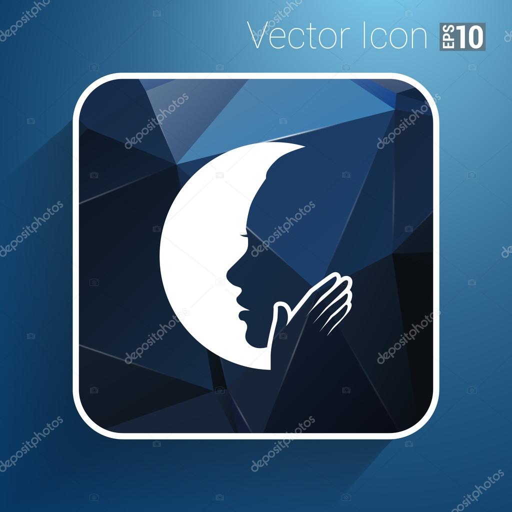 Woman face fashion girl beauty illustration vector.