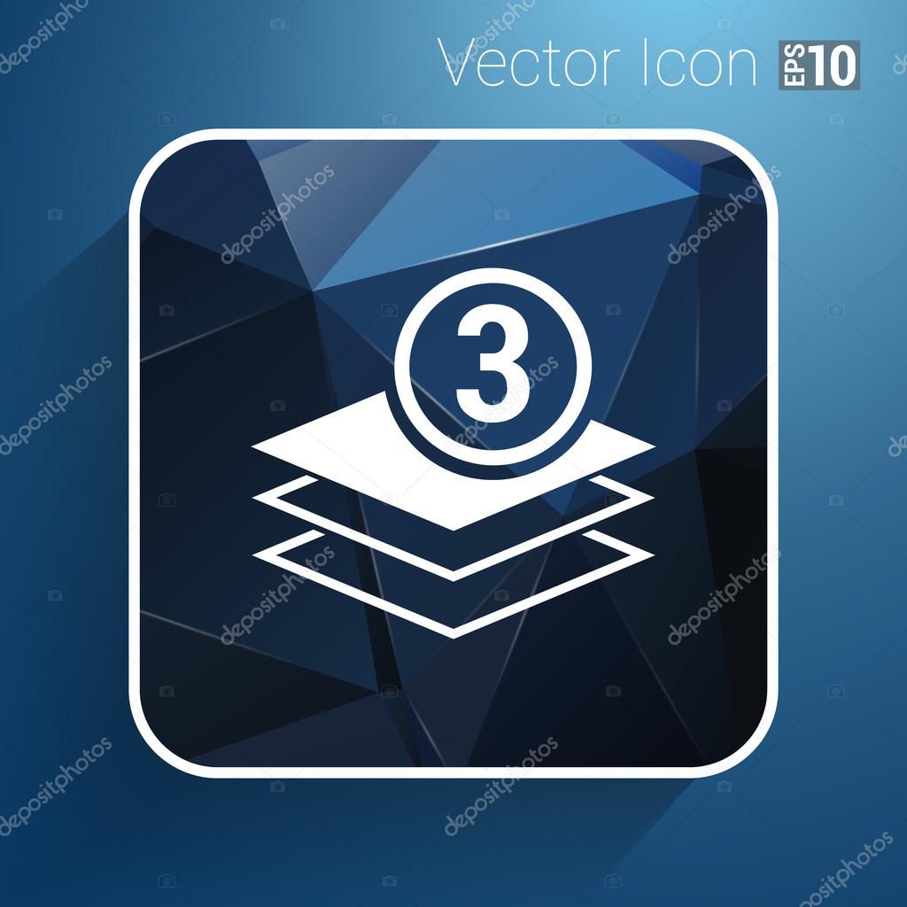 Elegant pyramid multiple layer element icons business logo.