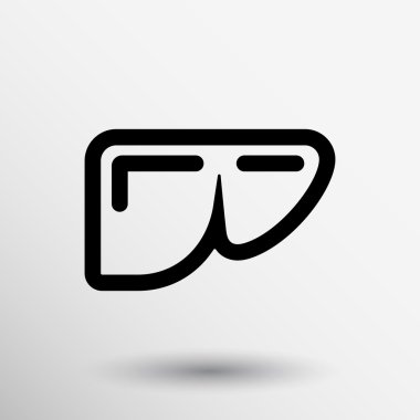 vektör çizim modern b eksikliği simgesi karaciğer