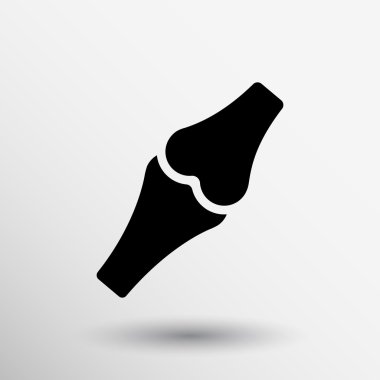 Diz eklem işareti vektör simge kemik diz sağlık insan tıp