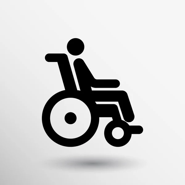 Handicap niepełnosprawnych krzesło koło dostępne nieprawidłowa ikona — Wektor stockowy