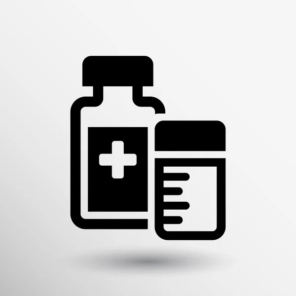 Medicatie pictogramstijl vector chemie plat ontwerp — Stockvector