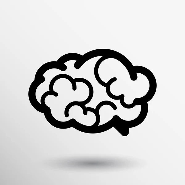 Brain icon mind vector medical brainstorm head human — Stock Vector