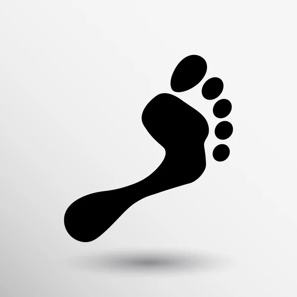 Voet vector pictogram enige menselijke barefoot rommelig Impressum stap — Stockvector