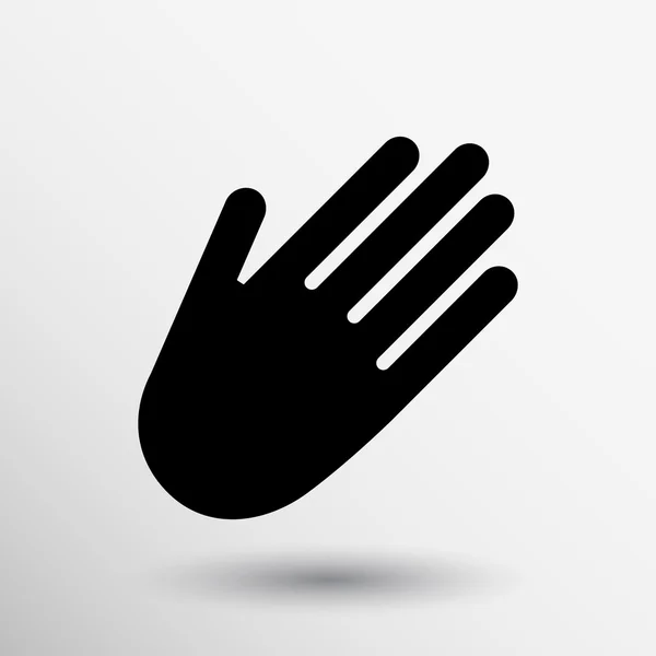 Hand vector pictogram palm symbool grafisch teken lijn — Stockvector