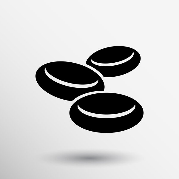 изолированный макрос иконки группы эритроцитов
