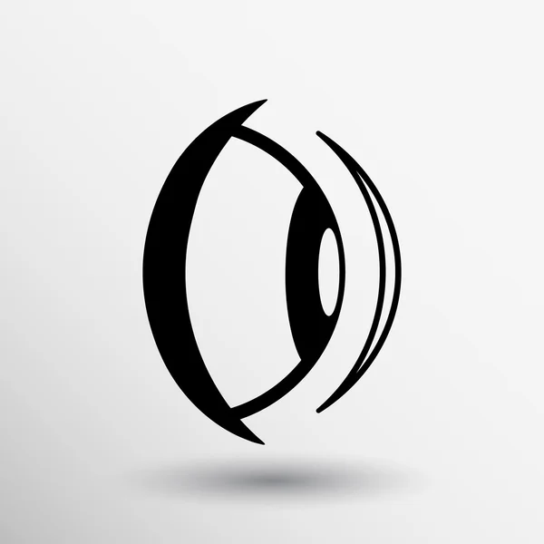 Visão de ícone de olho vista de vetor olhar ver símbolo de visão —  Vetores de Stock