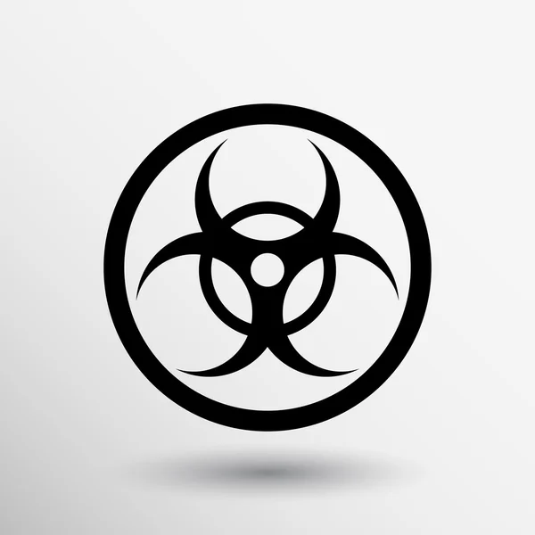 Sign radiation vector icon caution nuclear atom power — Stock Vector