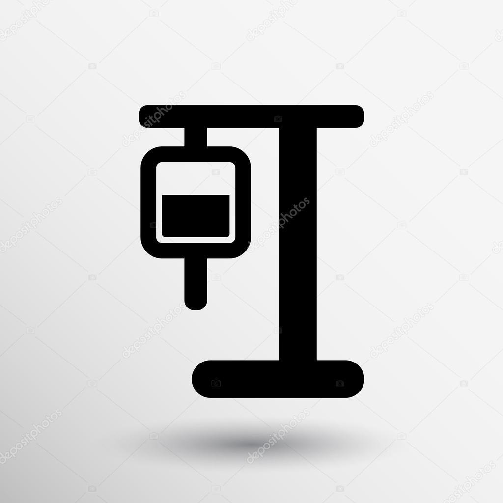 Infusion icon illustration medical bag dropper intravenous vein.