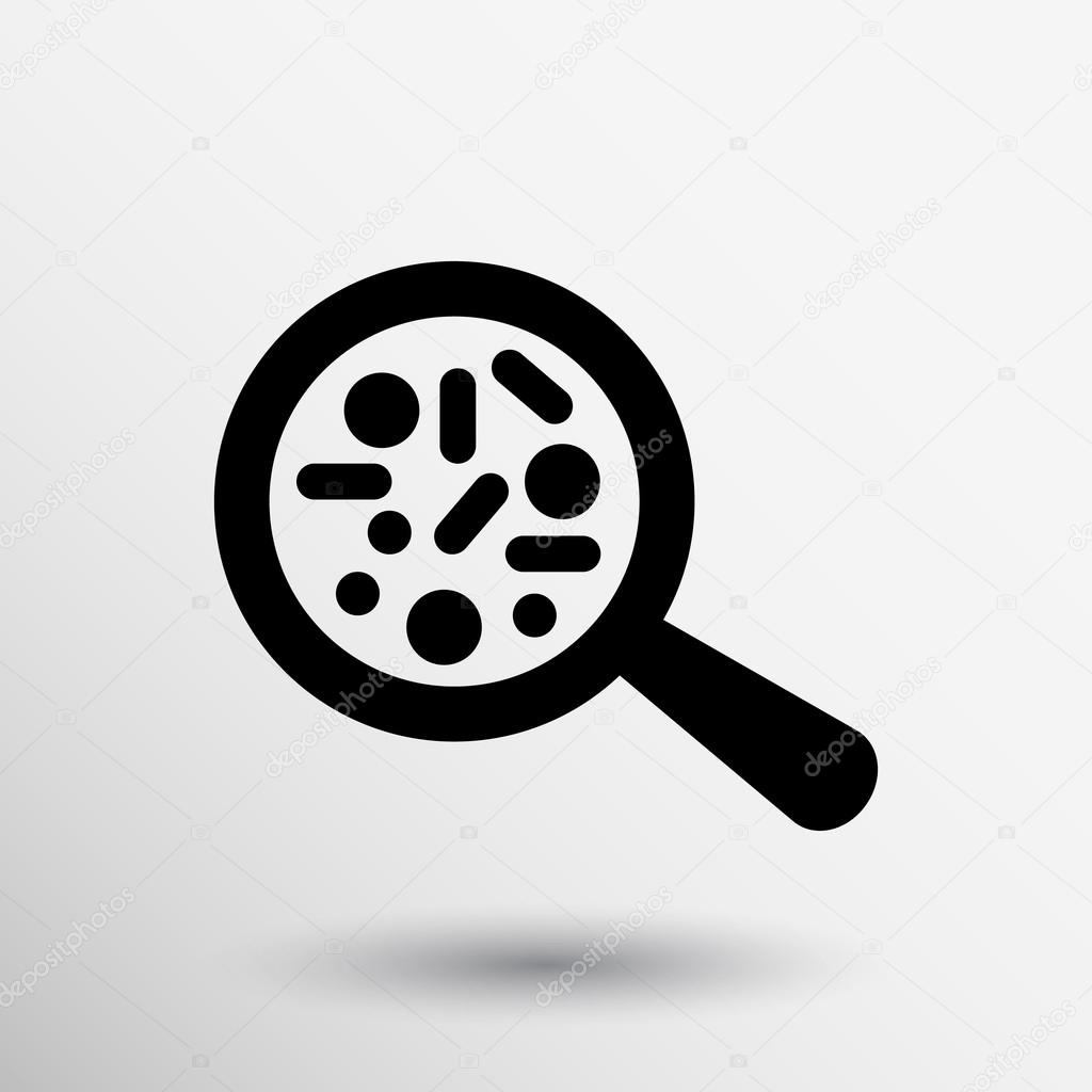 Vector icon Biochemistry microbiology Microorganisms lab Bacterias.