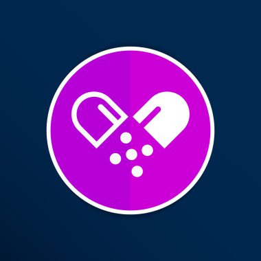 hap simgesi tablet ağrı kimya aspirin izole 