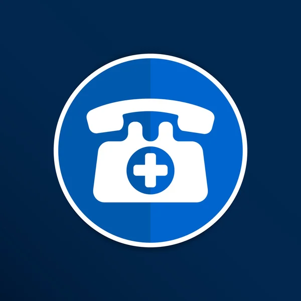Sinal de chamada de emergência ícone vetor fogo número de telefone botão . — Vetor de Stock