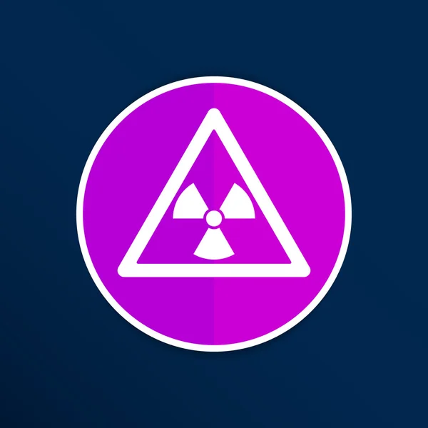 Signo icono vector de radiación precaución energía atómica nuclear — Archivo Imágenes Vectoriales