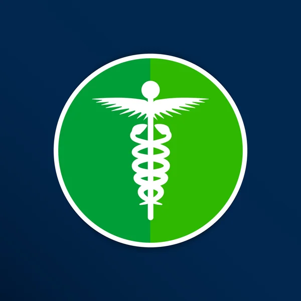 Médecine icône logo symbole serpent caduceus médecin — Image vectorielle