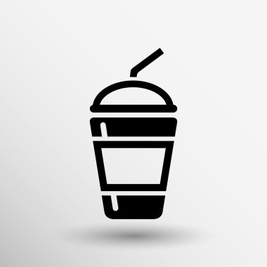 Taze soda içecek saman lokanta ile