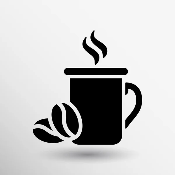 Plantilla de diseño del logotipo del vector taza de café. emblema de la cafetería — Archivo Imágenes Vectoriales