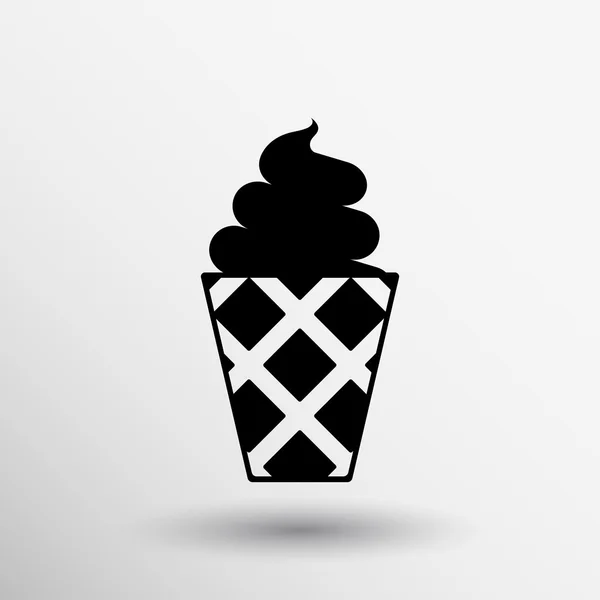 Icona del logo vettoriale del gelato congelato, cibo — Vettoriale Stock