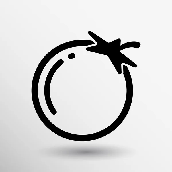 Enkla tomat vektor symbolikon användbart för logo — Stock vektor
