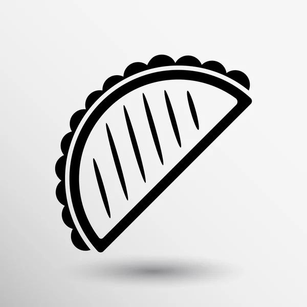 Plantilla de diseño de logotipo de comida rápida mexicana. icono de tacos — Vector de stock