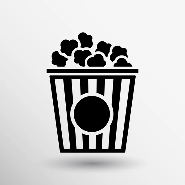 Popcorn design na modrém pozadí, čisté vektorové logo — Stockový vektor