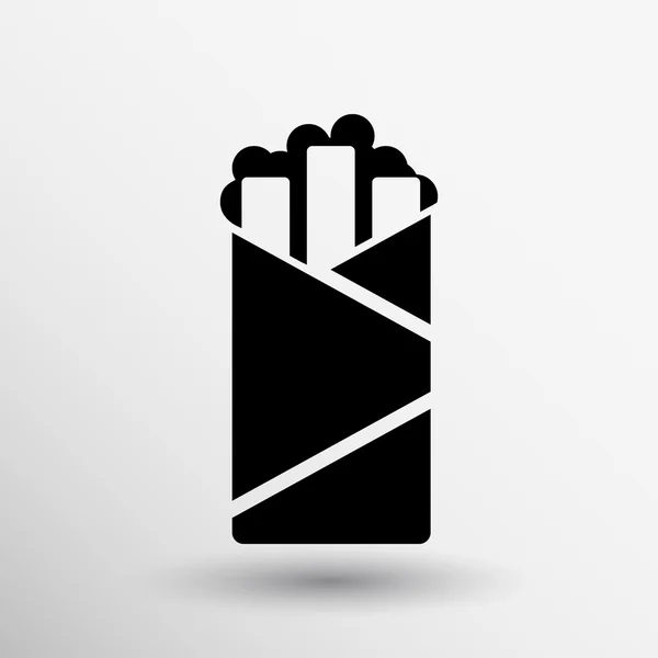 Шаурма векторний дизайн шаблон логотип їжі рулон — стоковий вектор